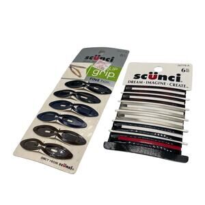 Vintage y2K Scunci Hair Clips Snaps Barretts New in Package Lot of 2 packs